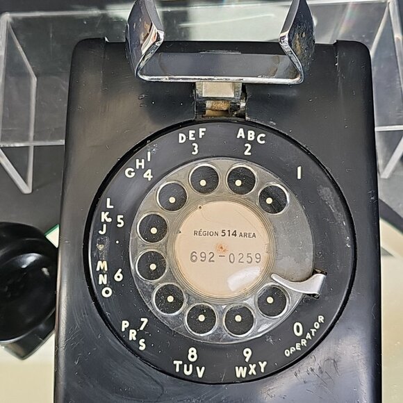 Northern Electric Rotary 1961 Wall Telephone #554 With Cord, Untested, Canada - Picture 3 of 16
